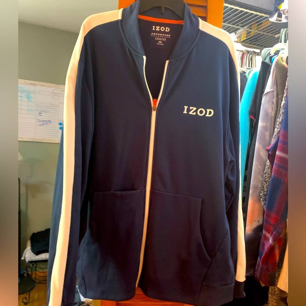 izod advantage performance stretch zip up mens jacket